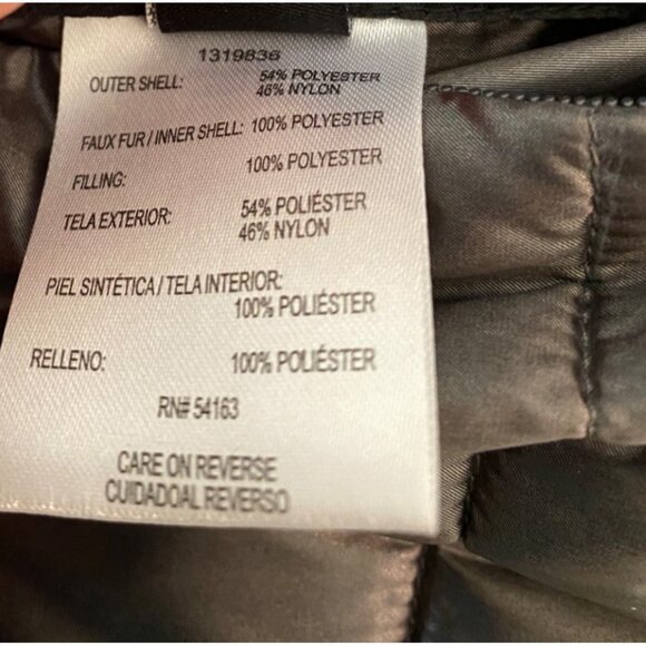 Andrew Marc Reversible Jacket Silver & Black Faux Fur Jacket Large - Picture 6 of 12